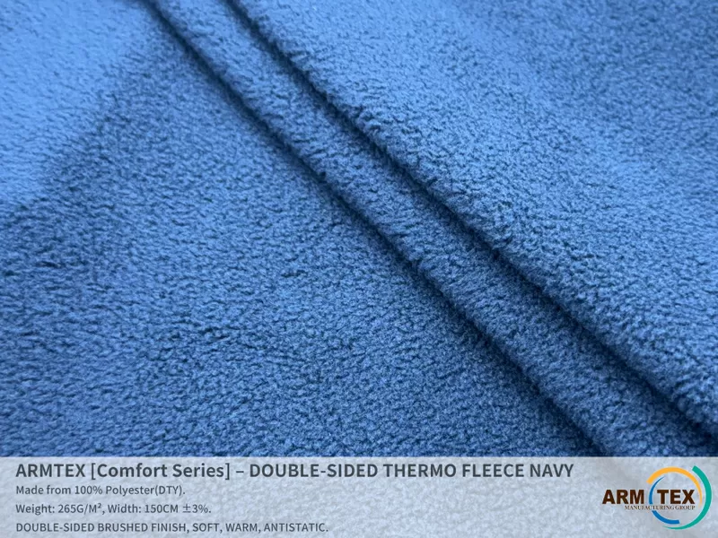 ARMTEX Comfort Series – Двусторонний Термофлис ТЕМНО-СИНИЙ Состав: 100