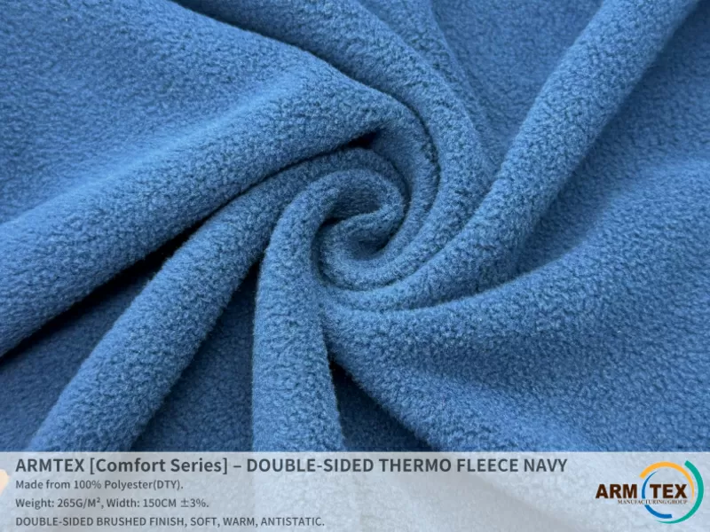ARMTEX Comfort Series – Двусторонний Термофлис ТЕМНО-СИНИЙ Состав: 100 3