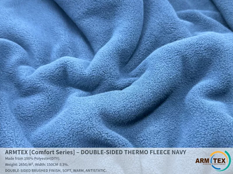 ARMTEX Comfort Series – Двусторонний Термофлис ТЕМНО-СИНИЙ Состав: 100 2